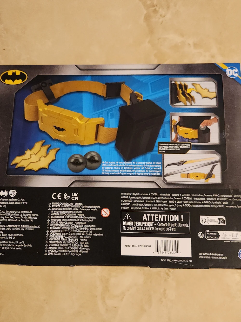 Batman Yellow Utility Belt Role Play Set